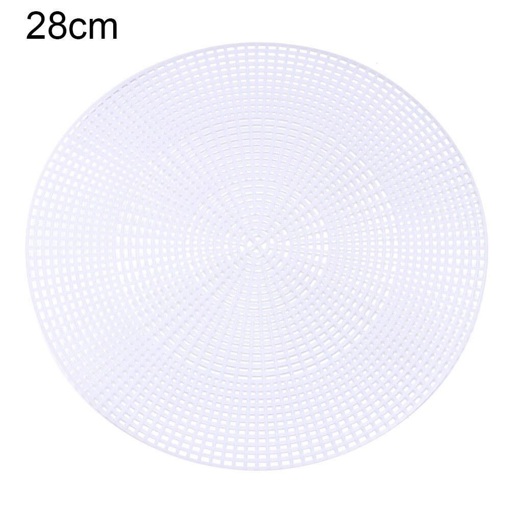 Round Grid Board for Weaving Bag Plastic Knitting Helper Knit Sheet Easy Knitting Accessories DIY Hand Bag White Net Cover: 28cm