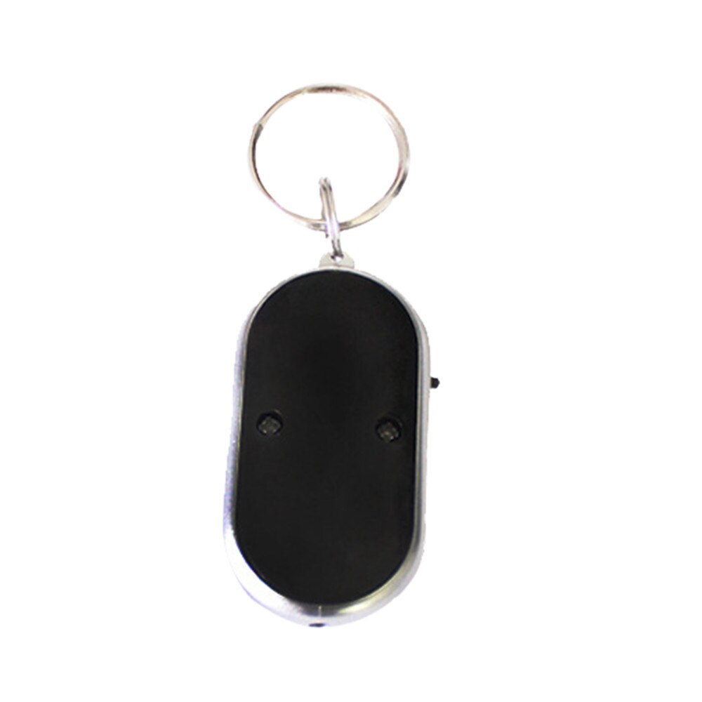 LED Light Whistle Key Finder Flashing Beeping Remote Lost Keyfinder Locator Keyring Key Finder Sensor Anti-Lost Alarm Locator: Black
