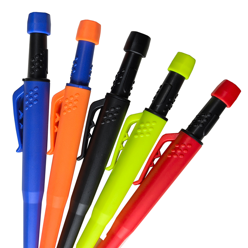 5 Colors 2.8mm Woodworking Automatic Pencil with Protective Cover Pencil Sharpener 2B Multi-Color Lead Deep Hole Marking Pen