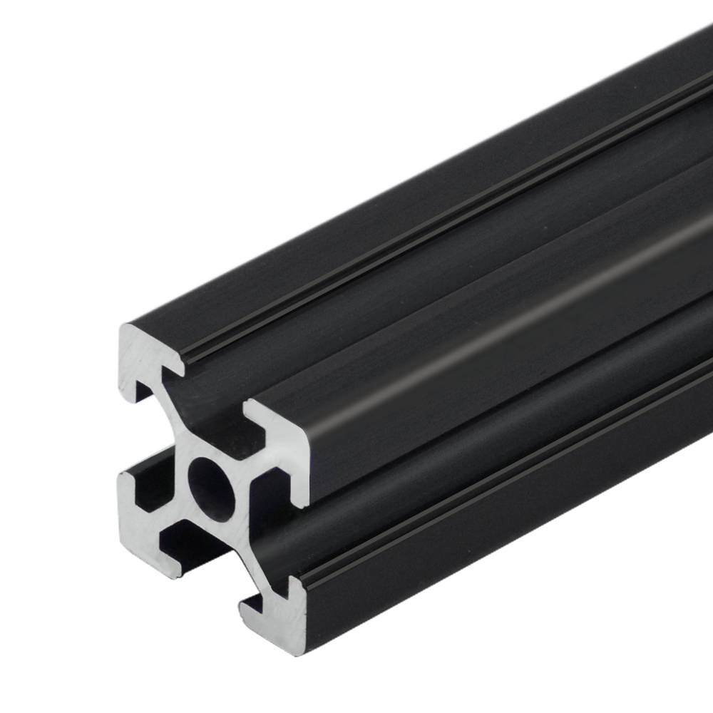 Aluminium profil ekstrudering lineær skinne guide 100/200/300/400/500mm eu europæisk standard anodiseret cnc 3d printer dele sort