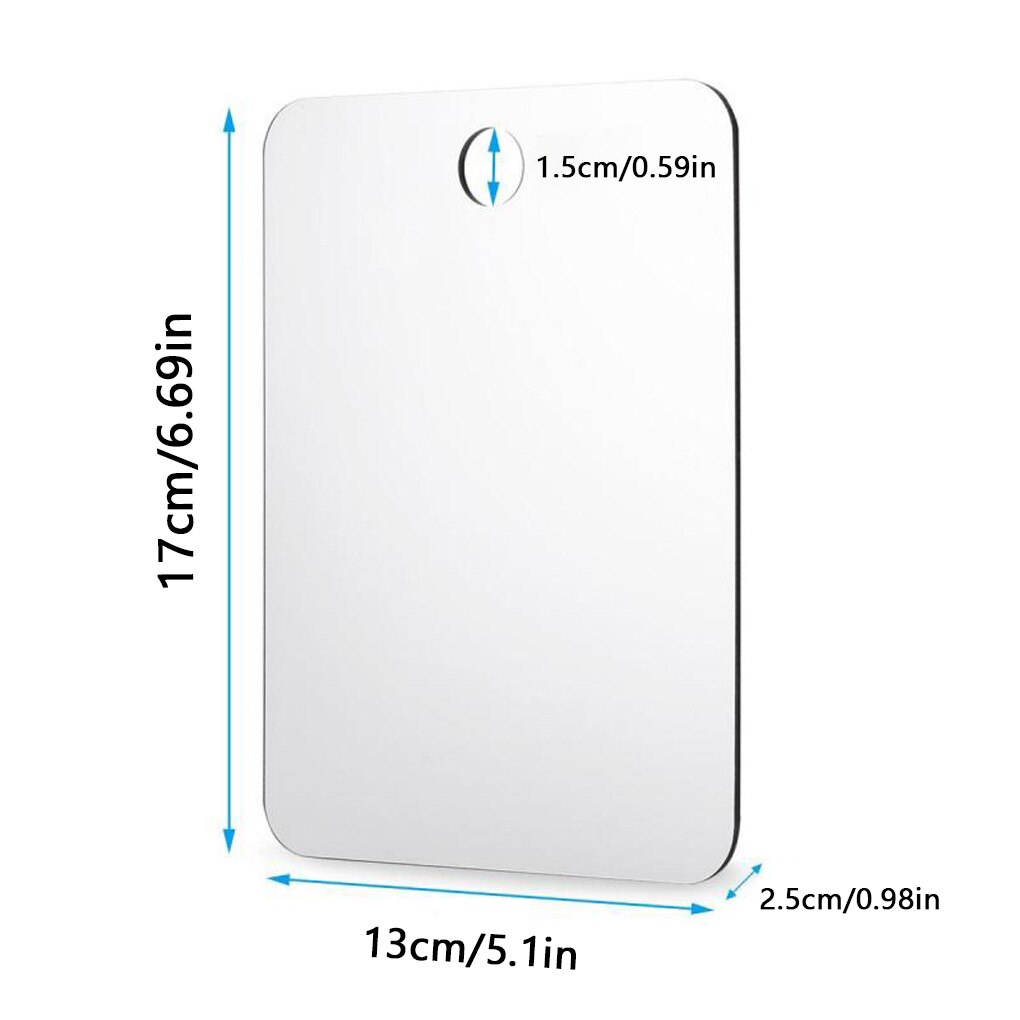 Men Anti-fog Shaving Mirror Home Hotel Bathroom Portable Wall Hanging Acrylic Makeup Mirror