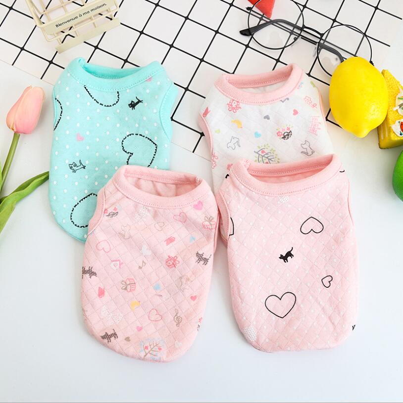 5 stk/parti mini kat hund vest nyfødt hvalp lille tøj blødt mælke hunde skjorte vest kostume xxs xs til tekop puddel