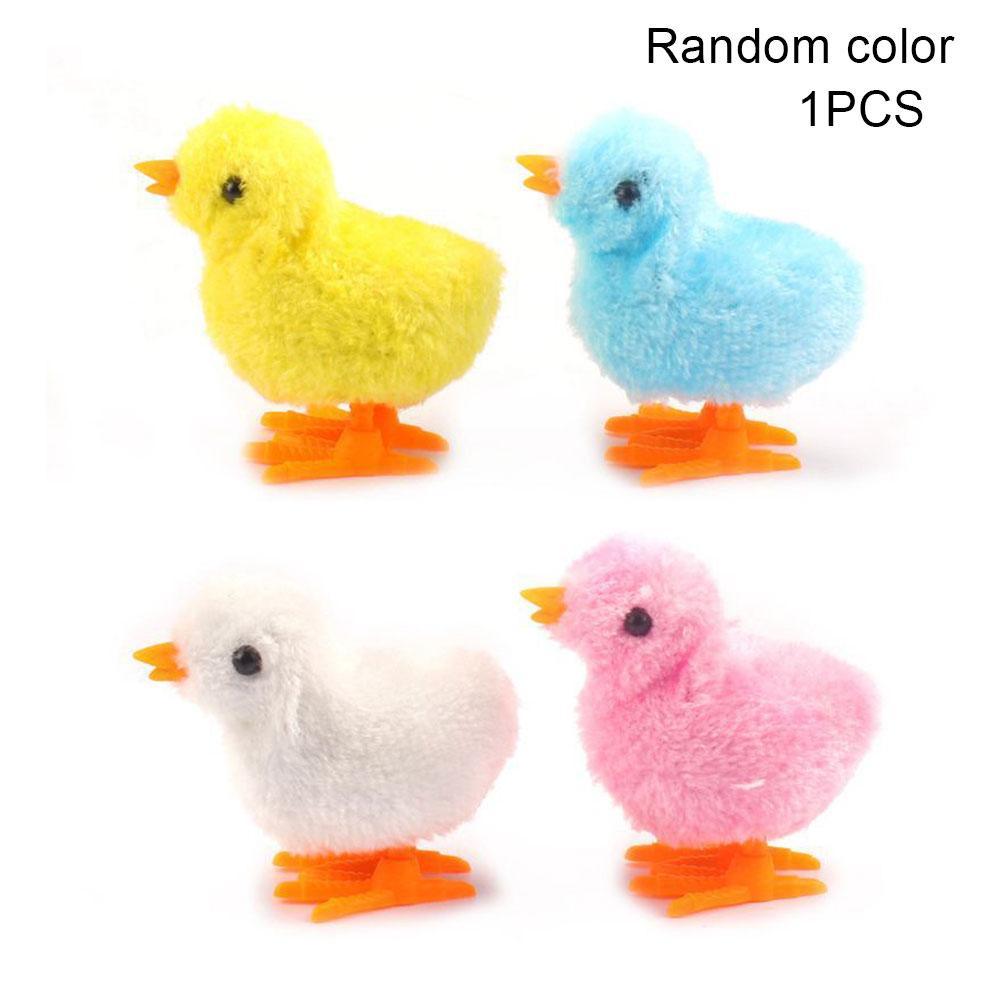 1Pcs Willekeurige Kleur Wind Up Pluche Kip Hopping Grappig Meisje Speelgoed Uurwerk Kuiken Kleine Voor Kids Baby Populaire Vogel speelgoed Jongen Gi U3U6: Default Title