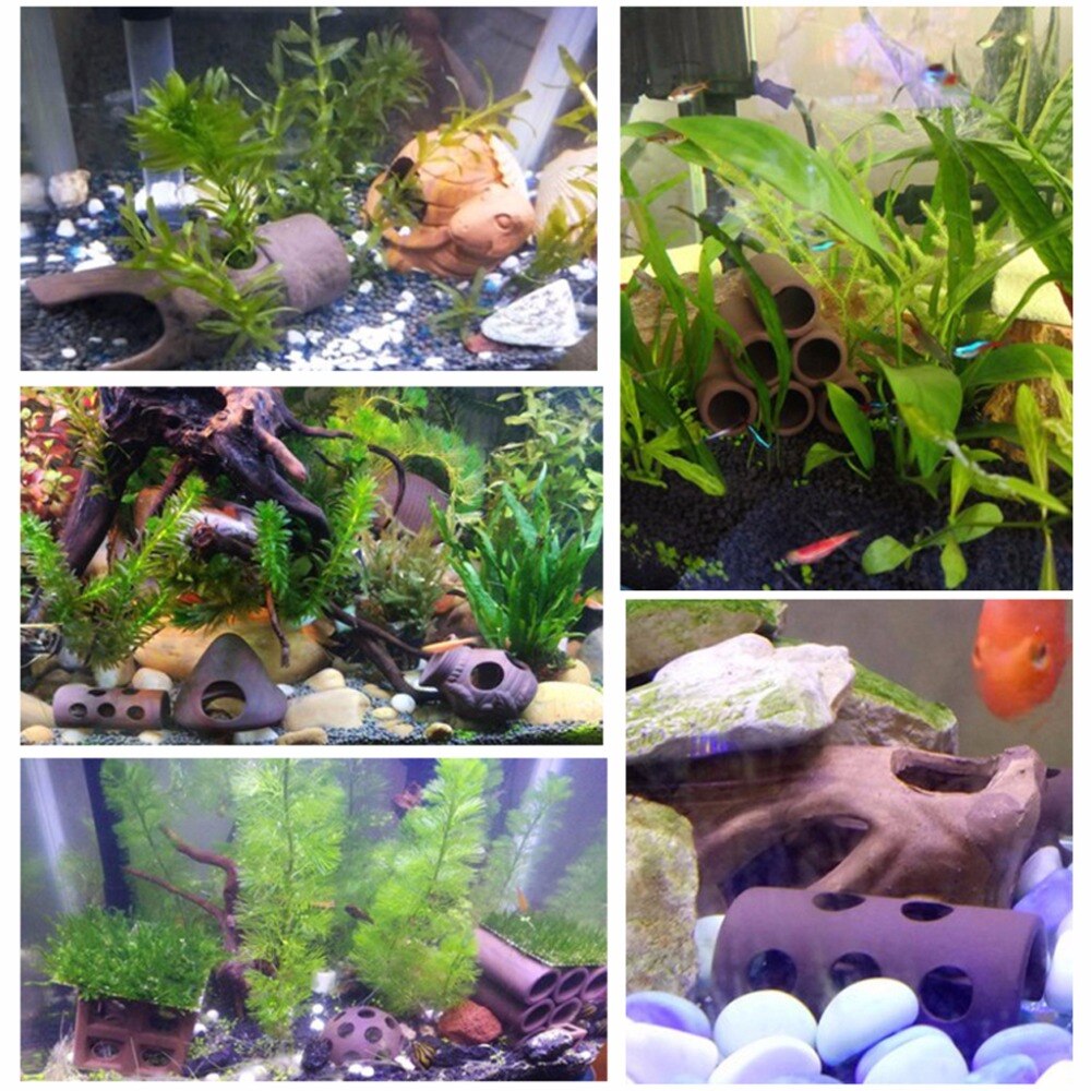 Aquarium keramische grot aquarium schuilplaats keramische garnalen decoratie huid ornament kweekaccessoires  c42