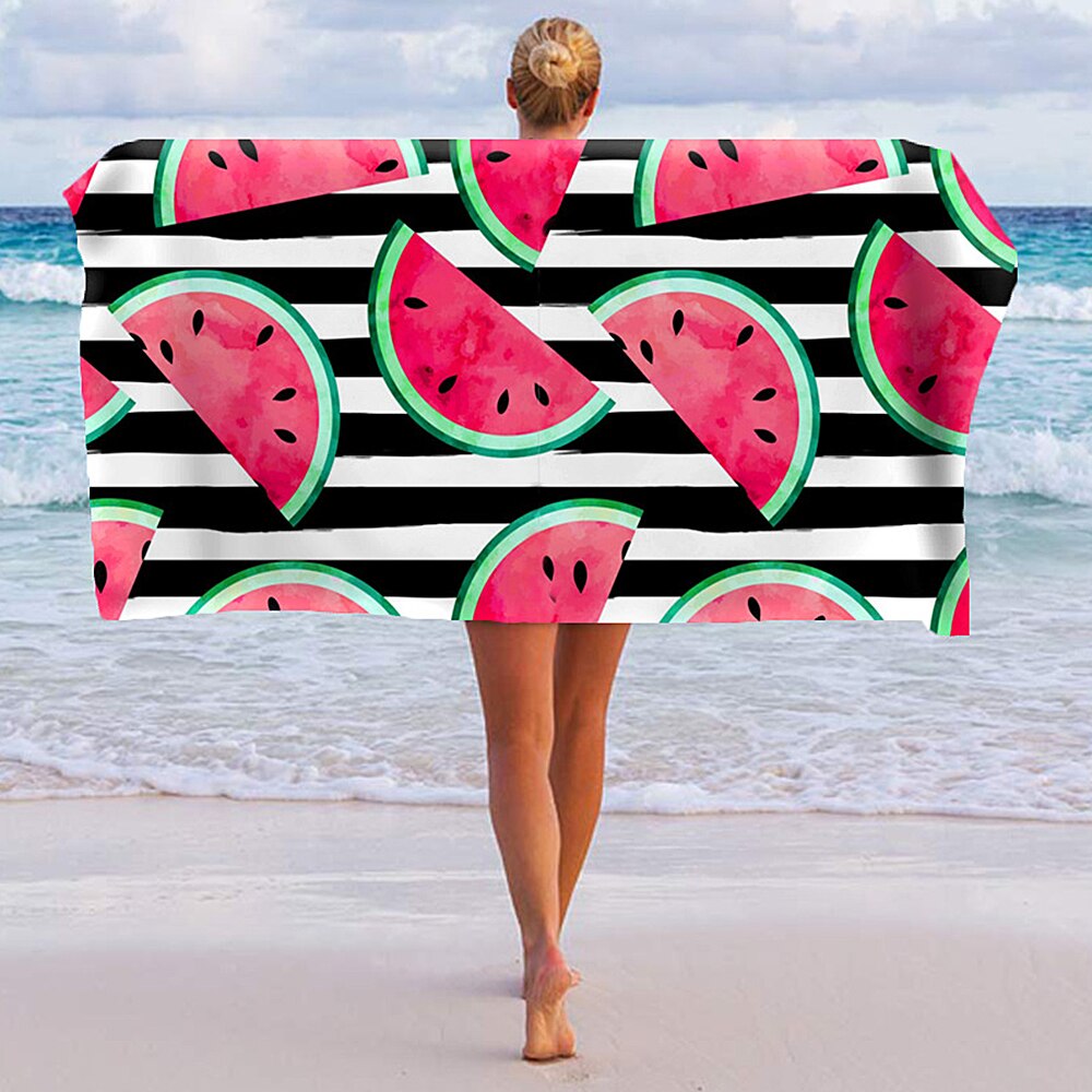 Sneldrogende Strand Handdoeken Zomer Handdoek Absorberende Sneldrogende Strandlaken Badhanddoek Grote Bloem Figuur Creatieve Wassen handdoek