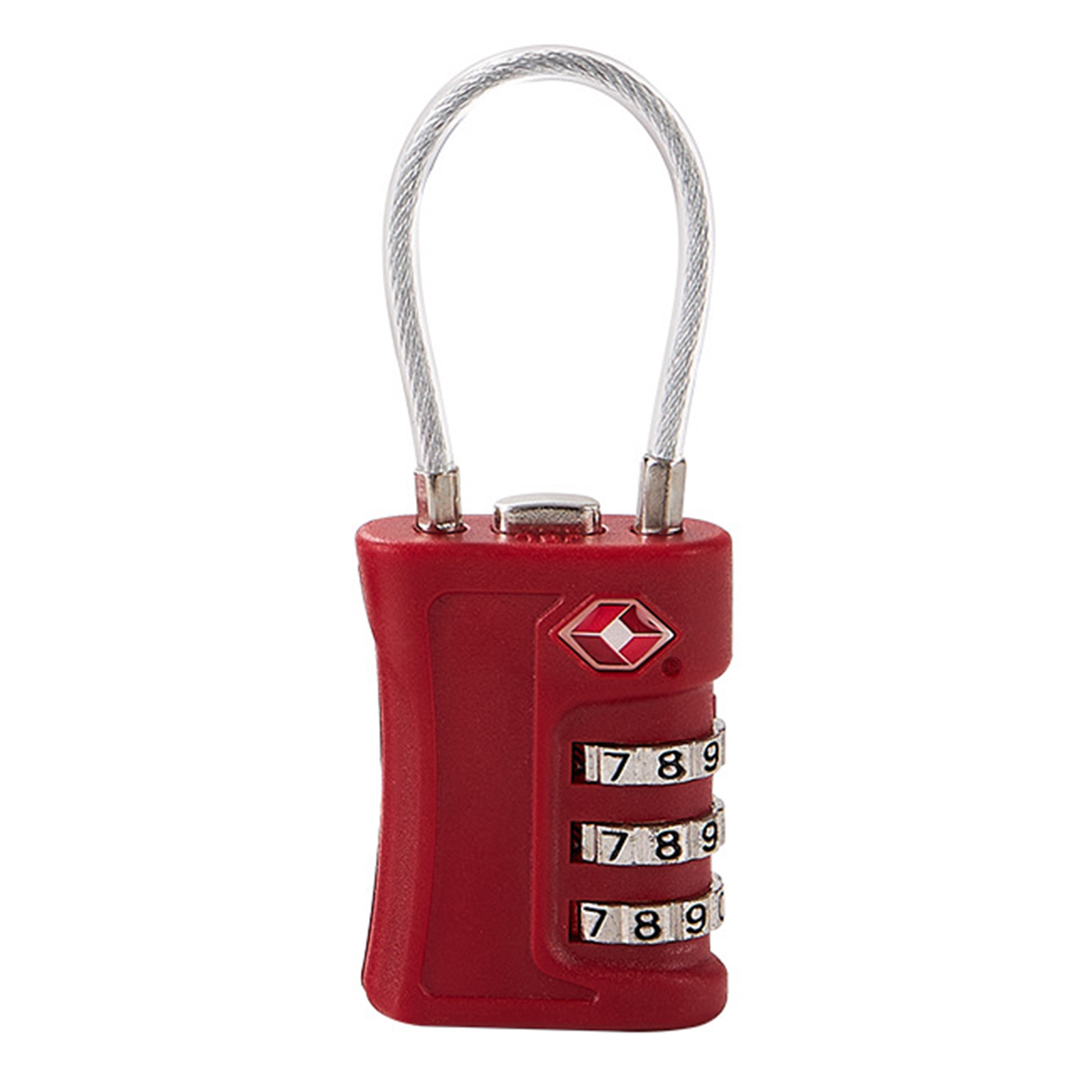 Anti-Theft Luggage Locks Lightweight 3 Dial Combination Steel Wire Lock Tsa-Compatible Travel Luggage Locks: Beige