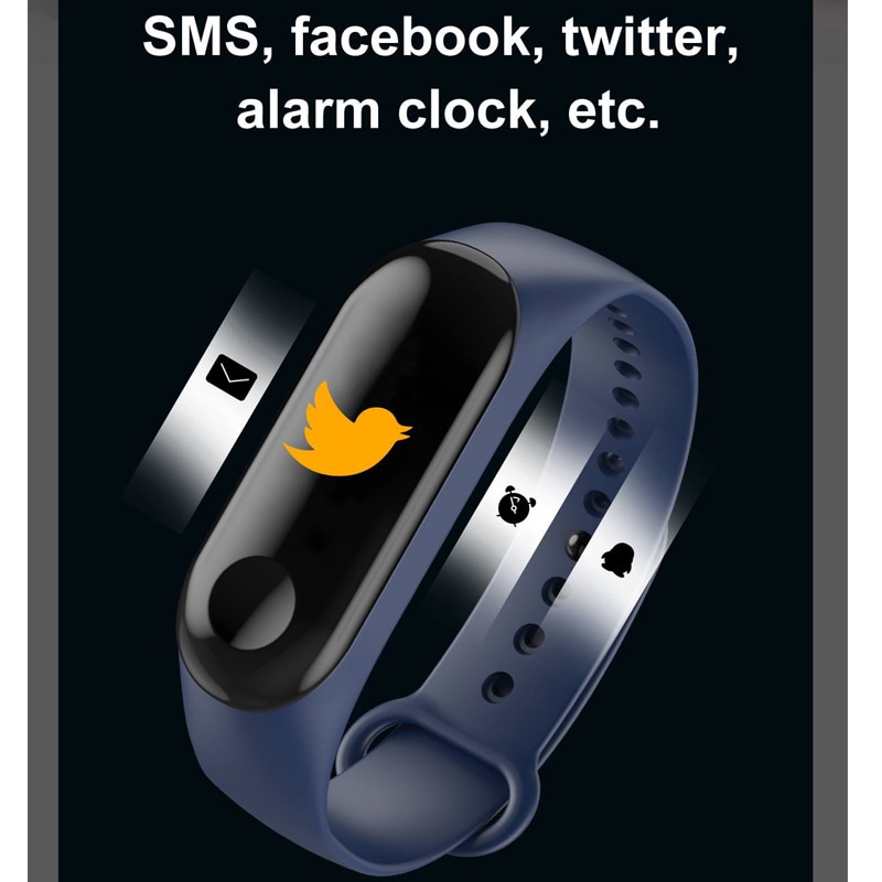 Reloj inteligente M3 para hombre y mujer pulsera multifunción con Bluetooth, rastreador de ritmo cardíaco, resistente al agua,