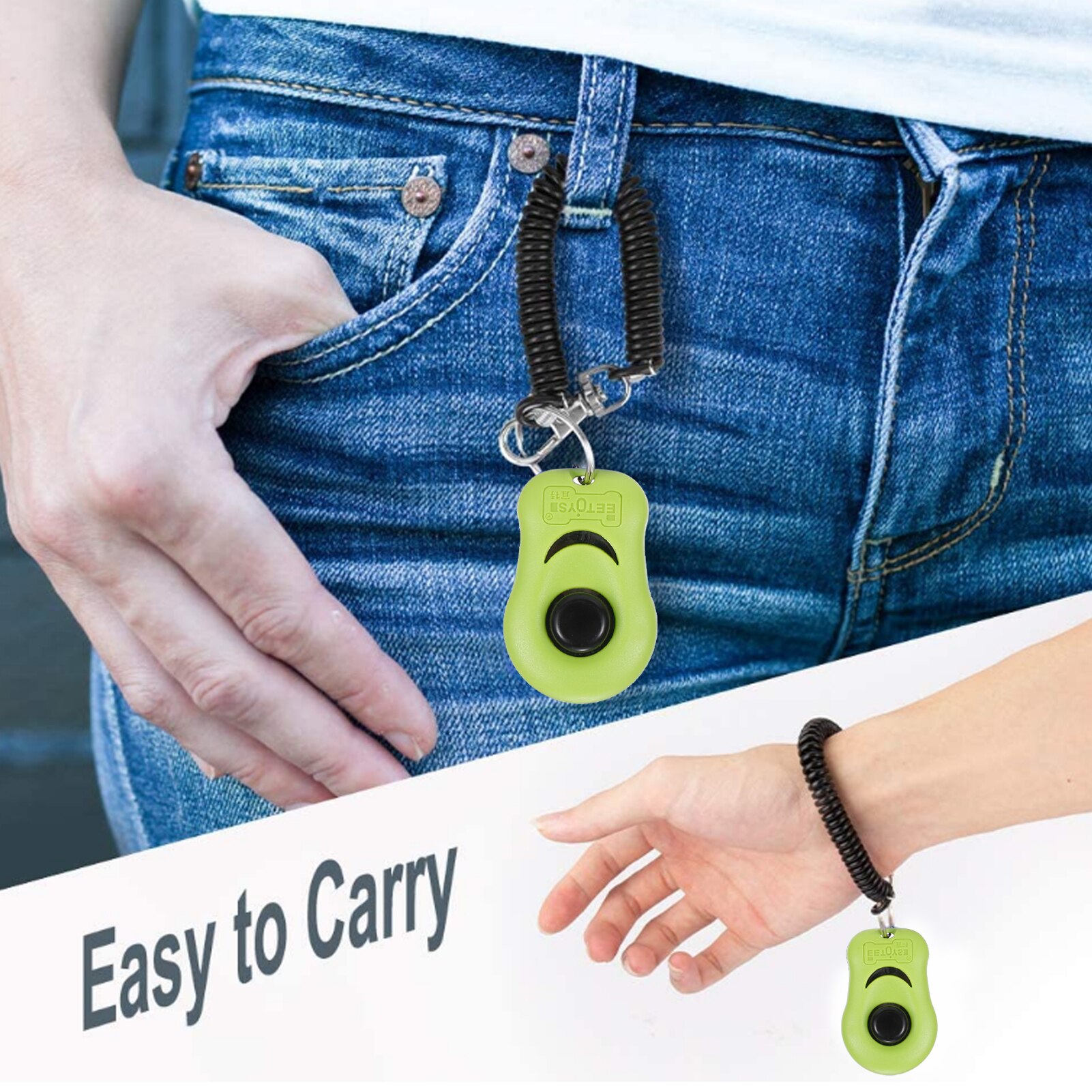 Pet Click Device Dog Training Clicker with Wrist Strap Positive Behavior Reinforced and Train for Dogs Cats Puppy Birds Horses