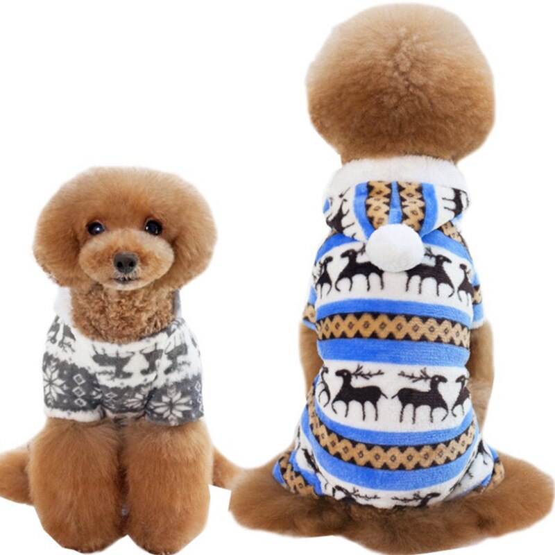 Pet Dog Warm Clothes Puppy Jumpsuit Hoodie Coat Doggy Apparel Keep Warm Dog Clothes Pet Clothes Hoodie Coral Hair