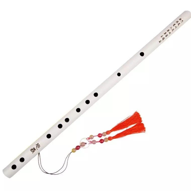 Dizi beginner zero basic black flute instrument adult playing bamboo flute: white E 