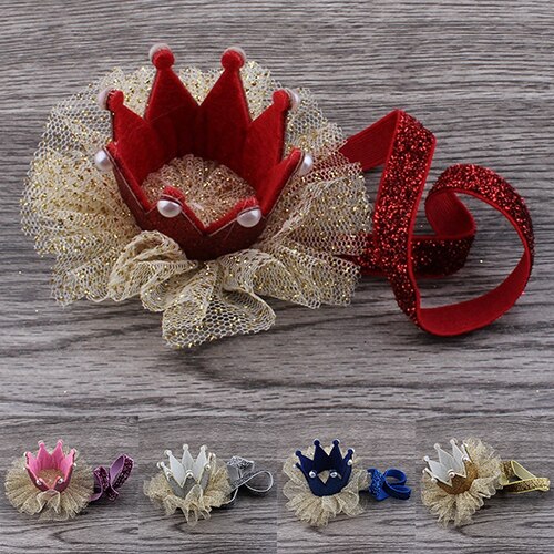 Baby Mädchen Prinzessin Königin Faux Perle Tiara Haarband Stirnband Krone Spitze Headwear