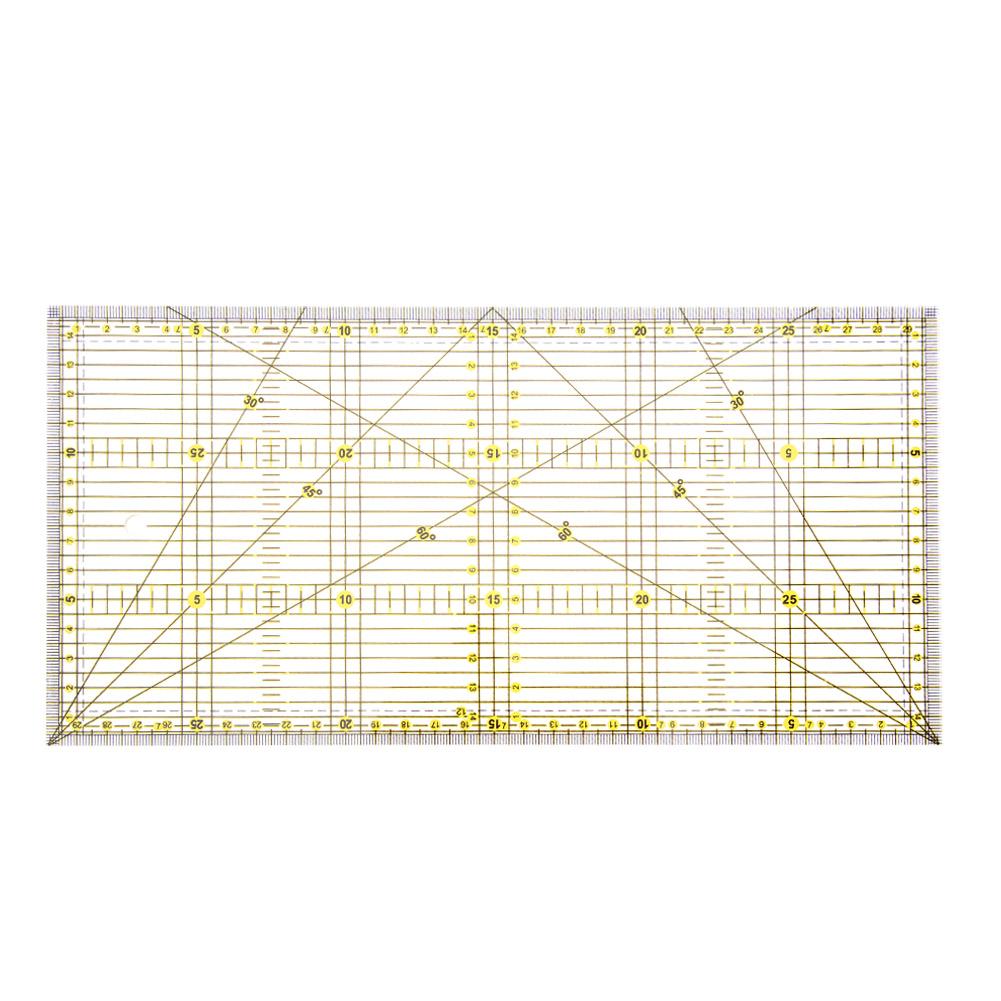 Multi-purpose Patchwork Cloth Quilt Ruler DIY Garment Cutting Ruler Office Cultural and Educational Supplies 30*15cm