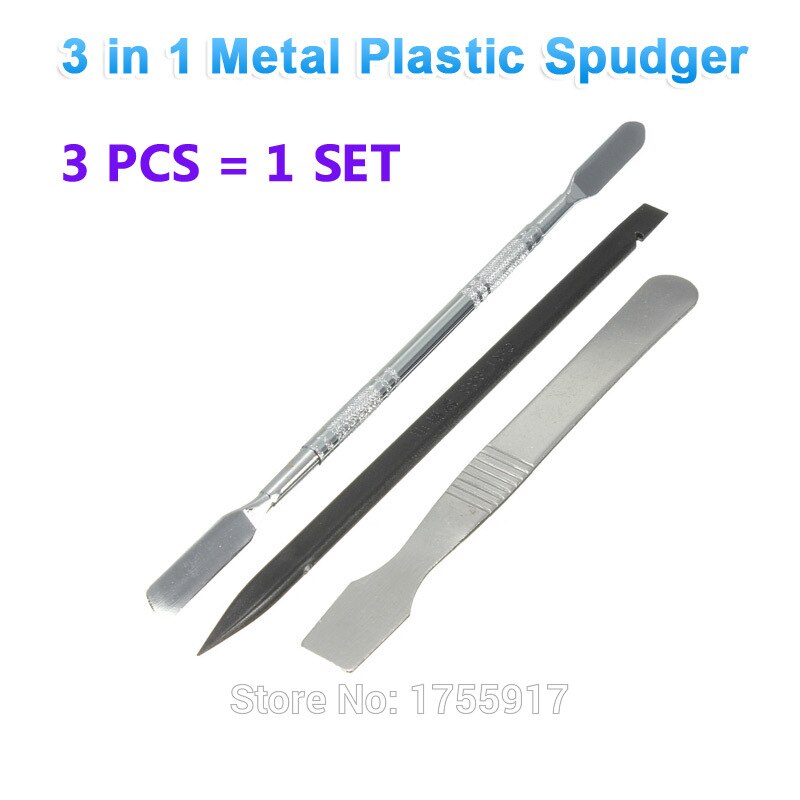 3 In 1 Metalen Plastic Spudger Set Gereedschap Reparatie Opening Pry Tool Kit Voor iPhone iPad Voor Samsung Mobiele Telefoon