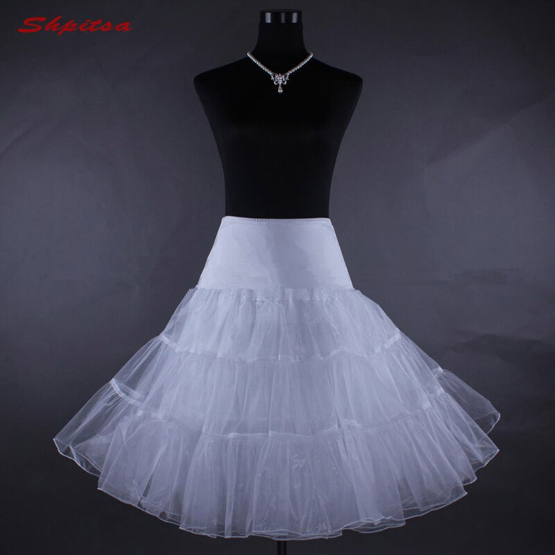 Black Red White Blue Tulle Short Petticoat Lolita Underskirt for Wedding Dress Crinoline Girl Woman Hoop Skirt