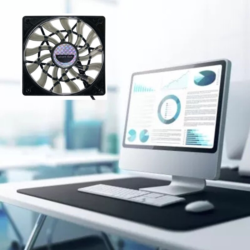 High Speeed CPU Radiator Universal Computer CPU Heat Sink Silent Chassis Cooling Fan 800-1600RPM 12V 4 Pin 120mm PWM Fan