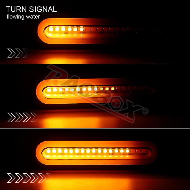 55 led rem-, achter- en knipperlichtbalken (drl) voor motorfietsen 110 richtingaanwijzers, achterlichten voor cafe racer, chopper, bobber en cruiser