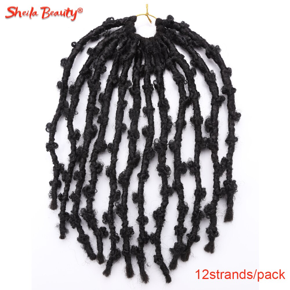 Locs Distressed Crochet Braids Synthetic Pre-Twisted Braiding Hair Extensions Looped Faux Locs