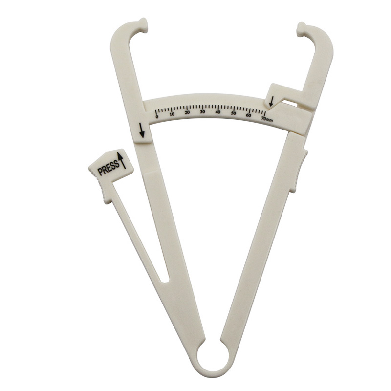 Probador de pérdida de grasa corporal, calculadora, pinza, Clip de Fitness, herramienta de medición de grasa, tabla delgada, instrumento de prueba de pliegues: Naranja