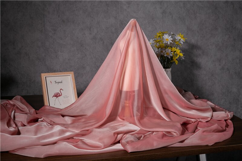 30d chiffon fabric cationic fabric pink gradient mesh fabric light yarn gradient chiffon fabric embroidery yarn fabric