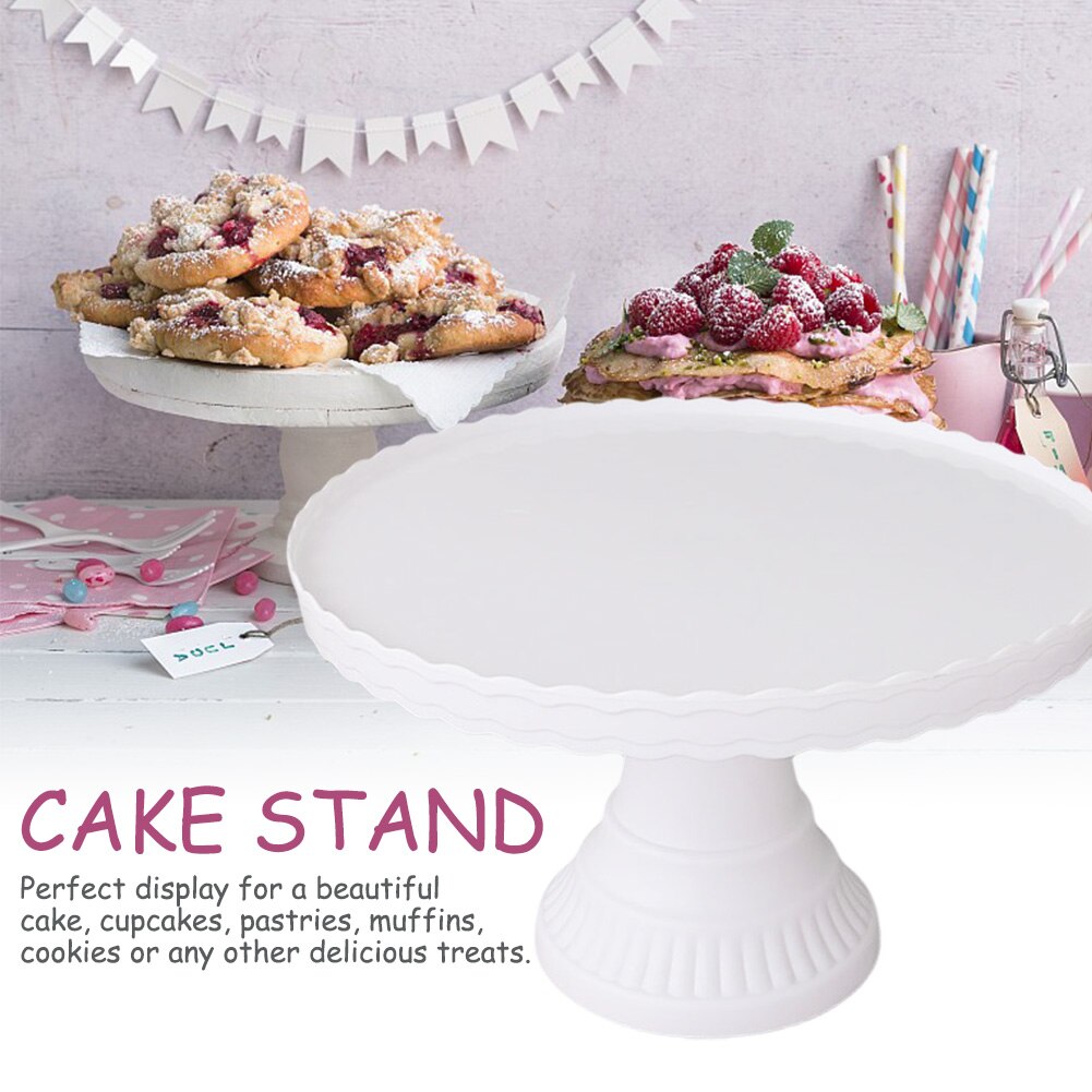 Kitchen Afternoon Tea Wedding European Style Celebrations Cake Stand Round Holder Cupcake Display Desktop Easy Clean Reusable