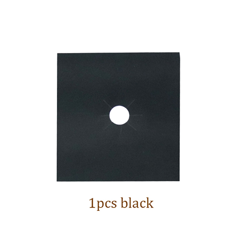 Protecteur de cuisinière à gaz | Ensemble de 4 pièces, accessoires de protection pour cuisinière à gaz, couverture de Stovetop/revêtement de cuisine à gaz: 1pcs black