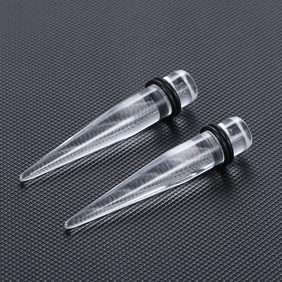 2 unids/lote pendiente acrílico cono carne túnel oreja anillos Piercing camilla expansor estiramiento enchufe joyería del cuerpo 1,6 MM-20 MM