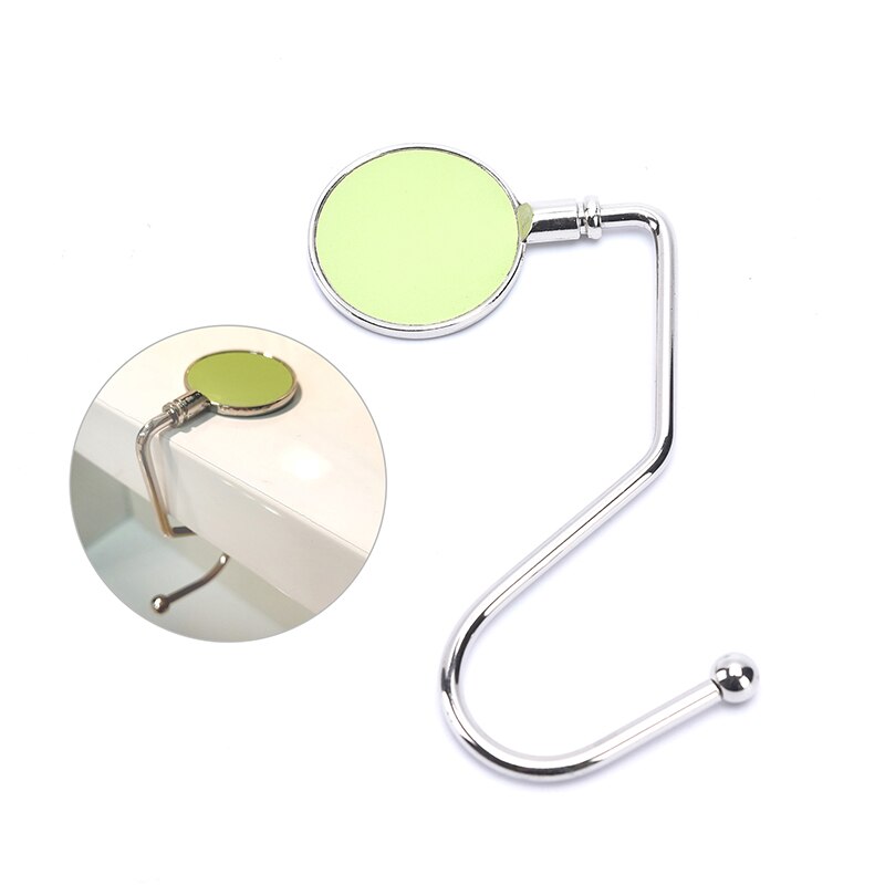 Foldable Hanging Desk Hook Write Name Large Load-bearing Table Side Hook Metal Portable Hanging Bag Hook Purse Handbag Hanger: Green