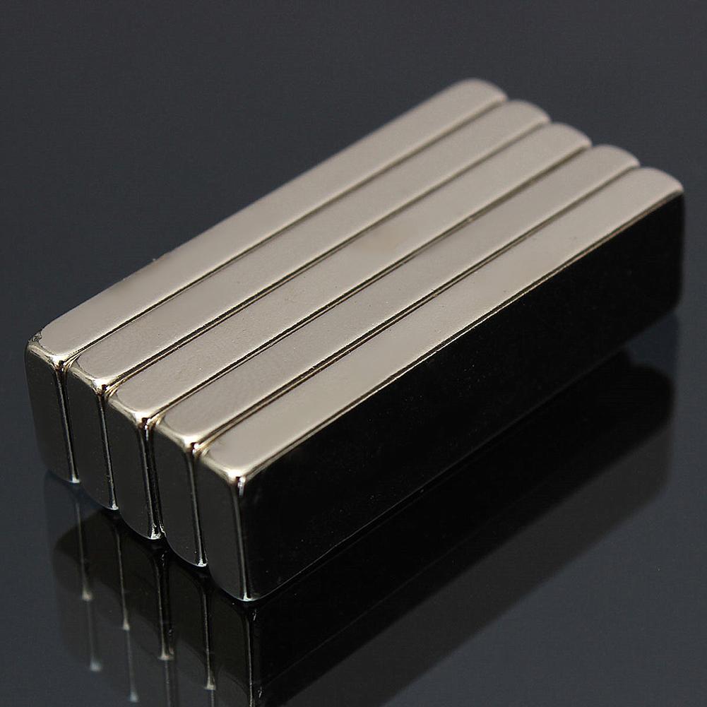 5 Stks/set 40X10X4Mm Rechthoek N52 Sterke Magnetische Blok Bar Koelkast Multifunctionele Zeldzame Aarde Neodymium Magneten