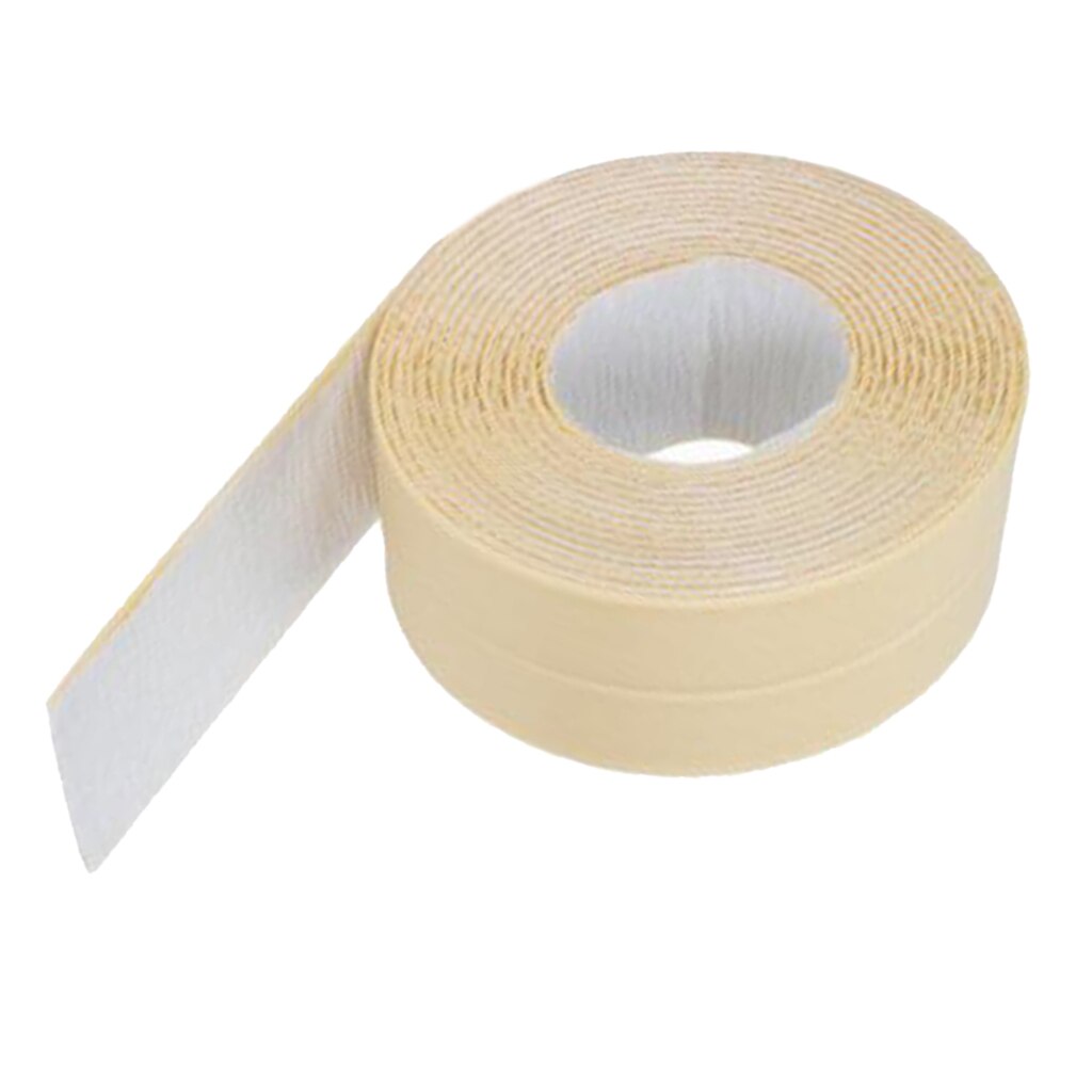 Flexible Self-Adhesive Caulk and Trim Tape - Cover Gaps Around Walls, Ceilings: Beige