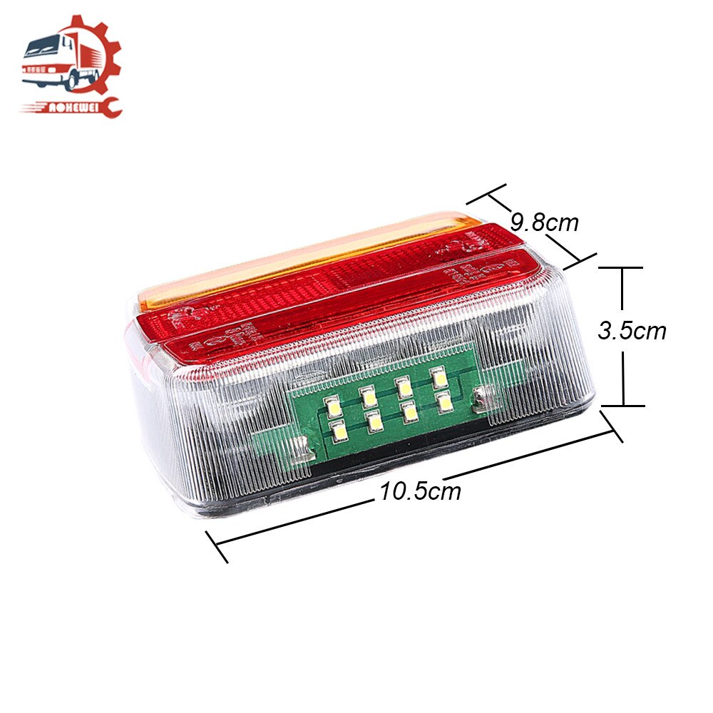 AOHEWEI Trailer Lamps LED Tail Lights Rear-Indicator Waterproof for Boat Truck Caravan Lorry Van Brake Position Turn Signal 12V