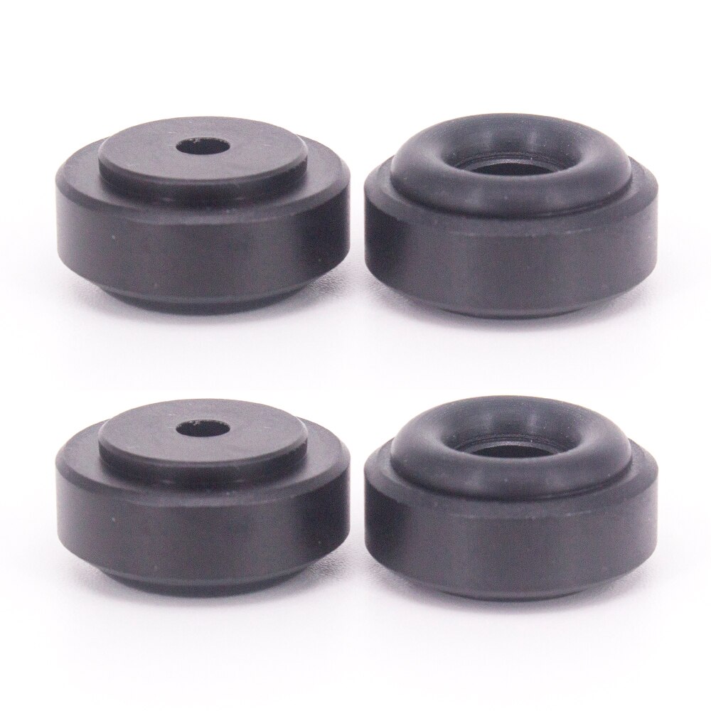 4Stck Verstärker Füße Stoßdämpfer 20*8mm Schwarz Silber Gold Lautsprecher plattenspieler Fuß Spitze Gummi Ring Verstärker füße Aluminium: Schwarz 4Stck