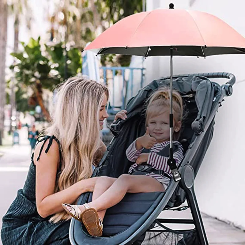 Ombrello per passeggino con protezione UV con morsetto protezione solare universale copertura per passeggino antipioggia ombrello accessori per passeggino