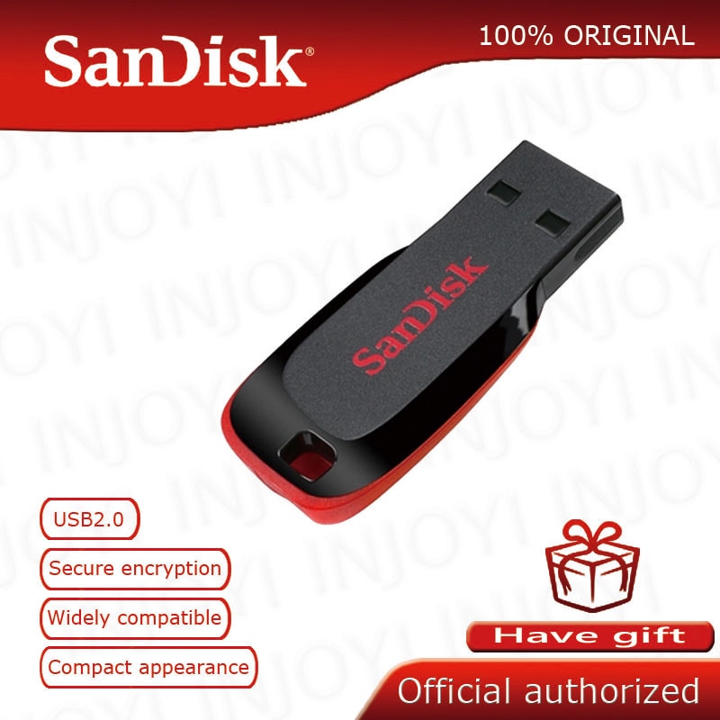 Sandisk 100% Original CZ50 unidad flash usb 32gb unidad flash usb stick mini usb 8gb 16gb usb memoria stick 64GB disco flash de 128GB