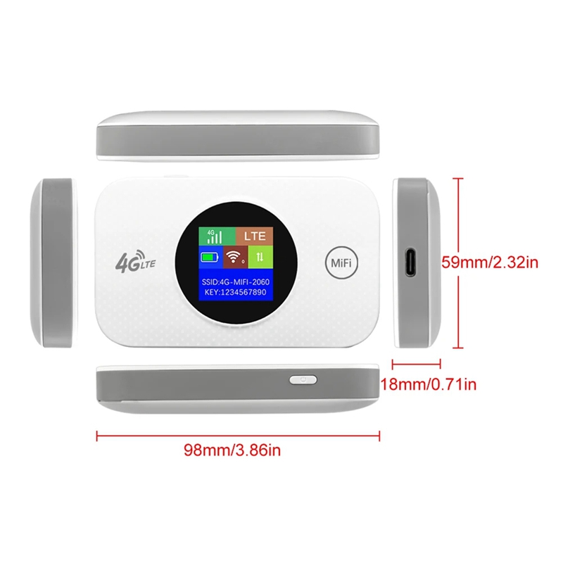 MF968 4G WIFI Hotspot 4G SIM WIFI Router With Sim Card Slot 4G Mini LTE Router Travel Wifi Router 3000Mah 150Mbps Router