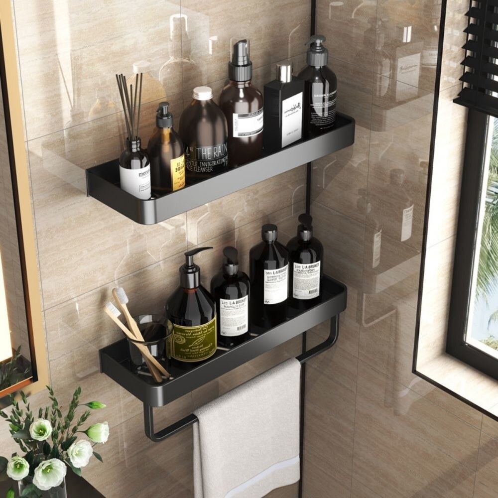 Bathroom Shelves Shower Storage Rack With Towel Holder Toilet Shampoo Organizer Shelf Spice Jar Holder Kitchen Accessories