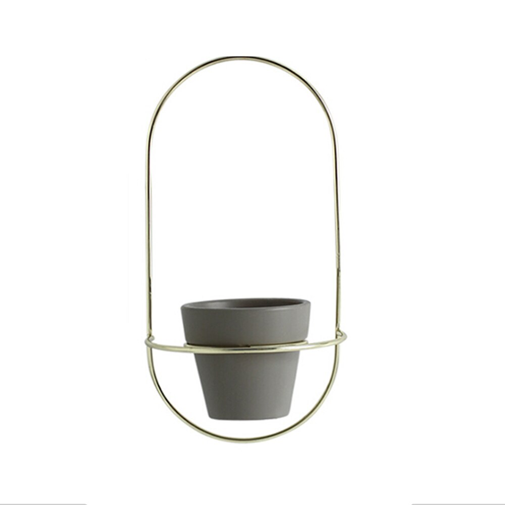 Maceta de hierro de estilo nórdico para decoración del hogar contenedor de maceta geométrica colgante para pared para Oficina Decoración de ventanas: A2
