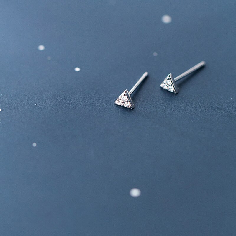 La Monada Stud Oorbellen Voor Vrouwen Zilver 925 Driehoek Geometrie Fijne Vrouwen Oorbellen Sieraden Stud Oorbellen 925 Sterling Zilver