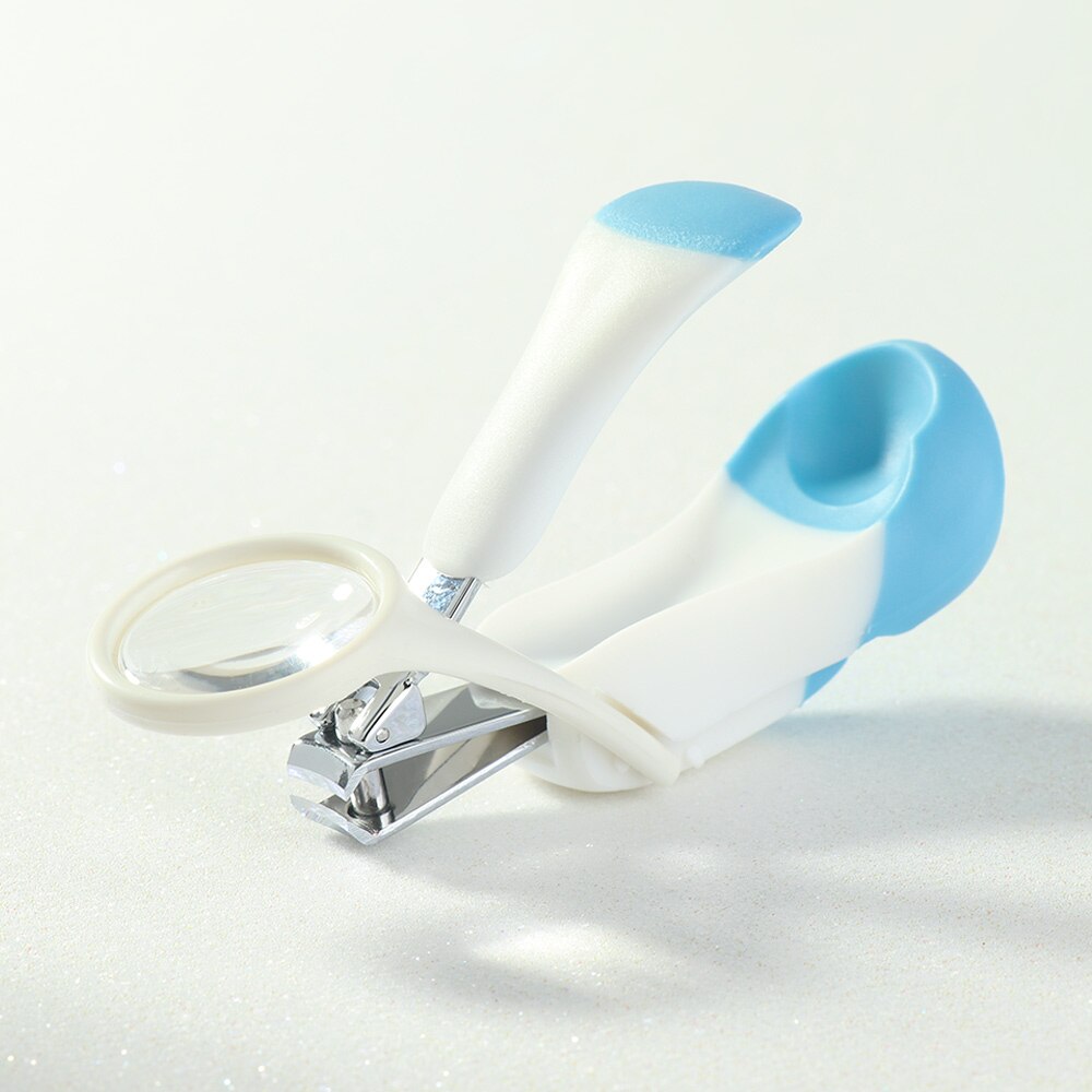 1pc idosos crianças bolso dedo do pé cortador de tosquiadeira de unhas com lupa aparador manicure pedicure ferramentas cuidados tesoura