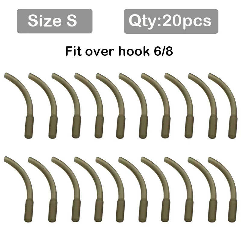 20 stk. karpefiskekroker, kickere, d-rigg, kicker-aligners, kroker, hylser, rigger, lang kicker, tilbehør, endeterminal, takle: Gylden