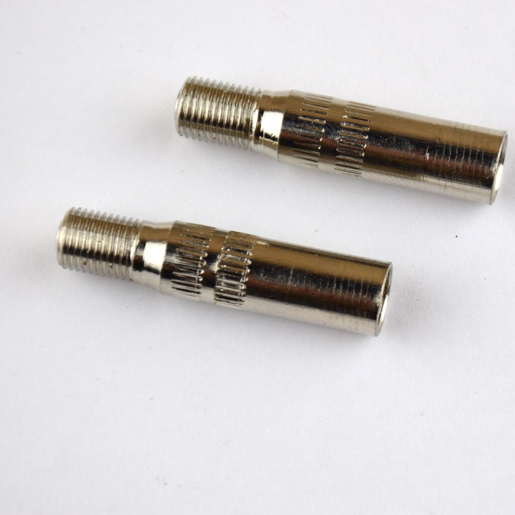 Adaptateur d&#39;extension de bouchon de Valve de pneu en laiton chromé, 2 pièces, pour voiture, vélo, moto, Etc, Type à vis