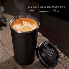 Reizen Draagbare Mok Koffie melk Thermos cup Zakelijke stijl Creatieve mok Vacuüm Kolven 304 rvs Milieuvriendelijke