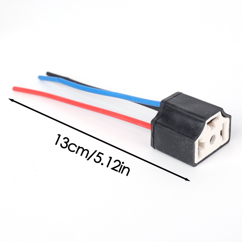 Enchufe de cerámica LED H4, repuesto de faro de coche, reparación de soporte de bombilla, enchufe de conector, enchufe de cable de bombilla H4 automático, 20/2 Uds.