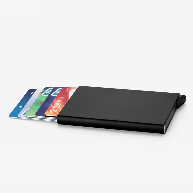 Anti-Diefstal Id Credit Kaarthouder Porte Carte Dunne Aluminium Metalen Portefeuilles Pocket Case Bank Vrouwen Mannen Credit Card doos