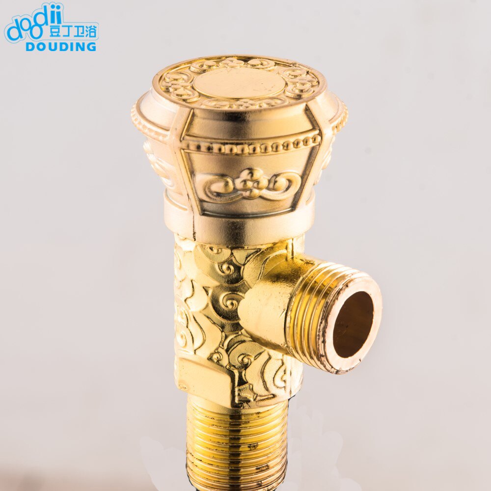 DooDii Golden Angle Valves 1/2"malex1/2" Kitchen Bathroom Accessories Angle Valve for Toilet Sink BasinWater Stop Valve Toilet