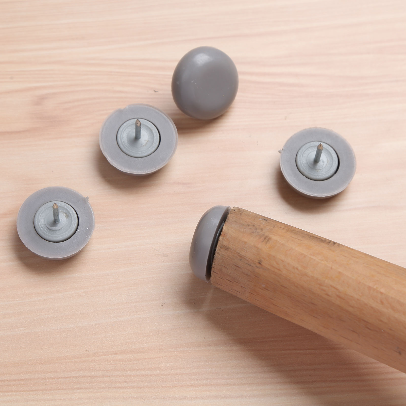 20Pc Rubber Furniture Feet Pad Round Nail-on Slider Glide Pad Floor Protector for Table Chair Sofa Wooden Leg Feet Anti Slip Pad