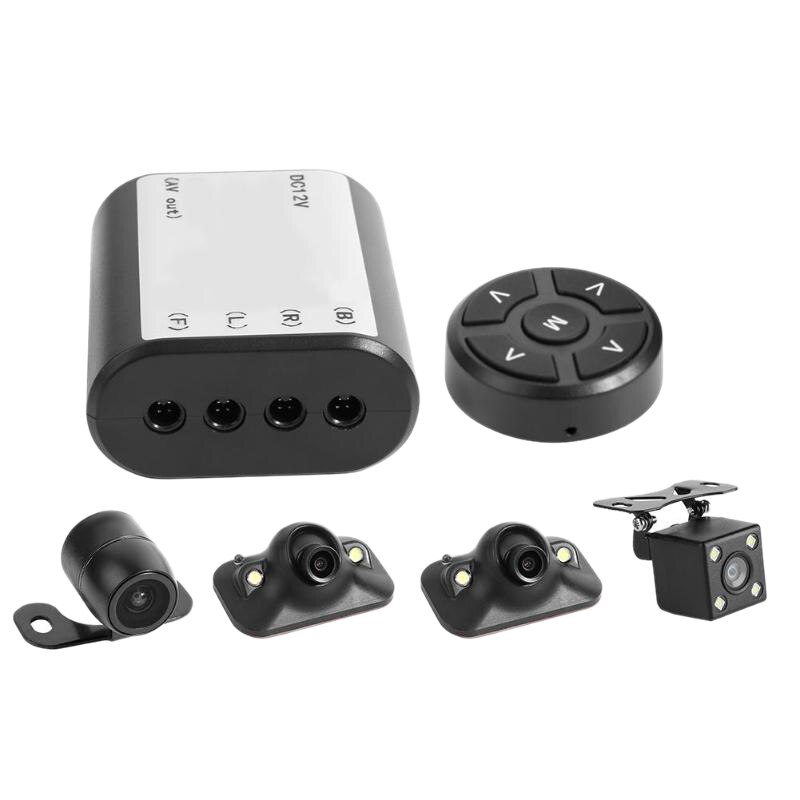Sistema de visión panorámica de 360 grados para coche, 4 cámaras, grabación DVR, sistema de aparcamiento panorámico, accesorios de seguridad para vehículos