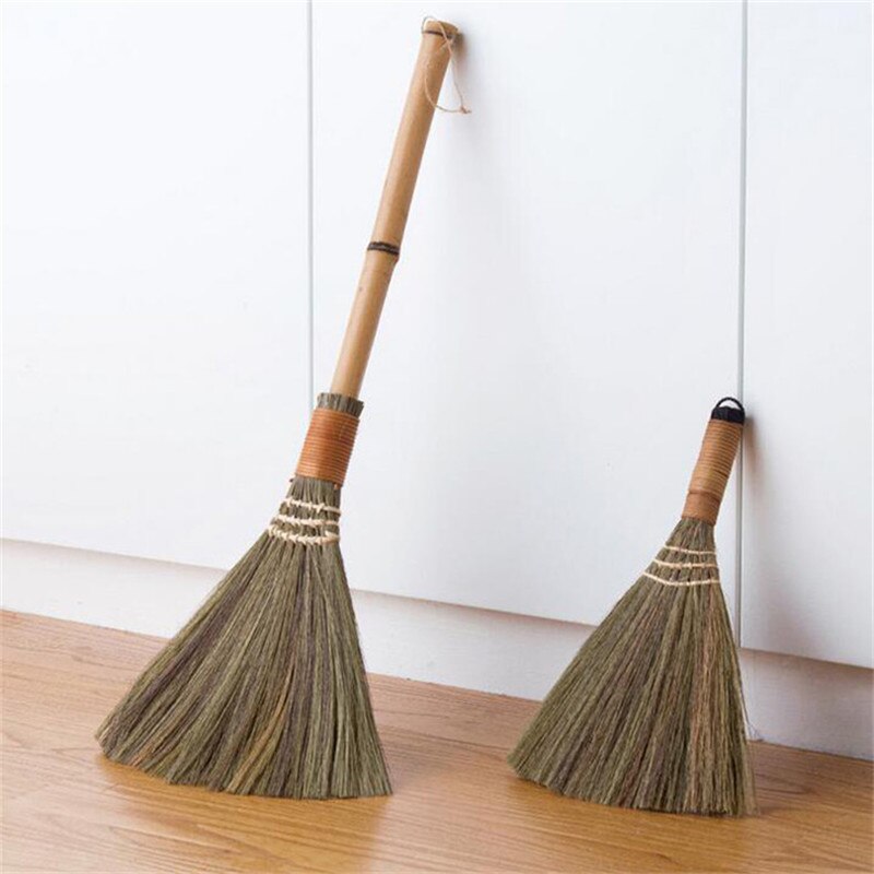 Escoba de paja para suelo de madera, escoba Manual de pelo suave para el hogar, herramientas de limpieza de suelo, sofá de escritorio, cepillo de limpieza del hogar
