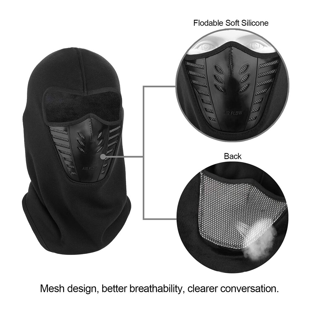 Mascarilla facial de invierno para motorista, sombrero a prueba de viento para adultos, cálida y a prueba de polvo, para ciclismo, congelador al aire libre, para trabajar con la nieve D40