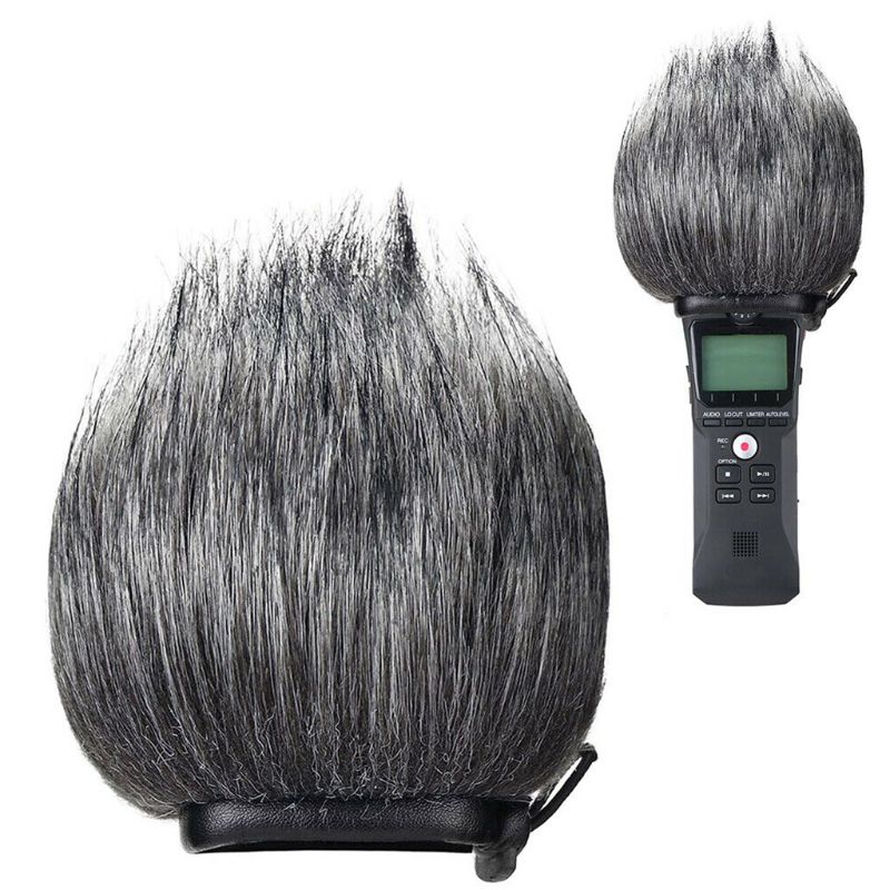 Pro Microphone Furry Fur Cover Outdoor Windscreen Reduce Wind Noise For Zoom H1