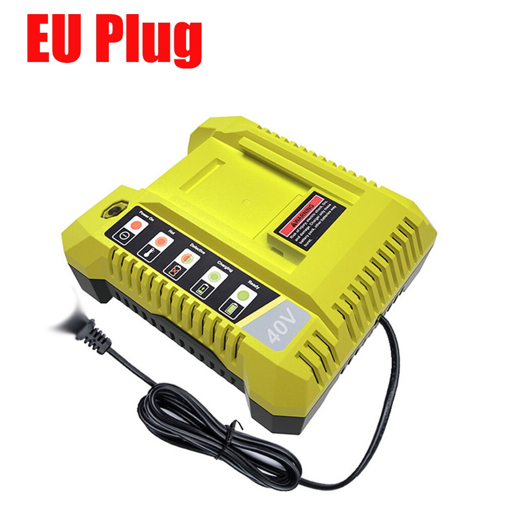 OP401 Lithium-Ion Battery Charger for Ryobi 40V Li-ion Battery OP4050A OP4015 OP4026 OP4030 OP4040 OP4050 OP400A OP403A ZROP401: EU Plug